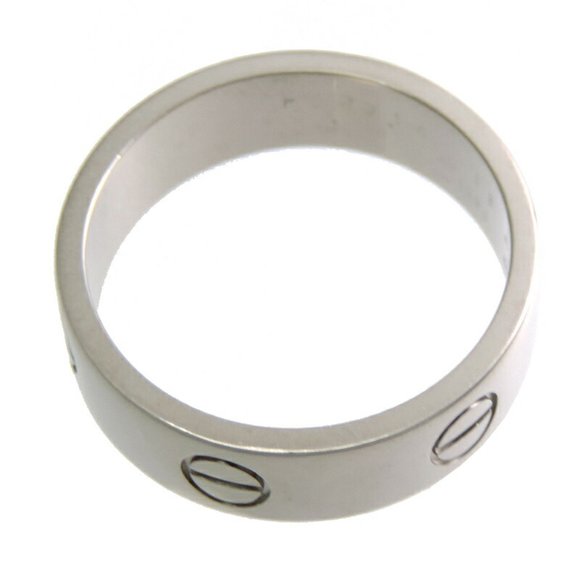 Cartier Love #58 Women's and Men's Ring 750 White Gold No. 17.5 - Picture 2 of 6
